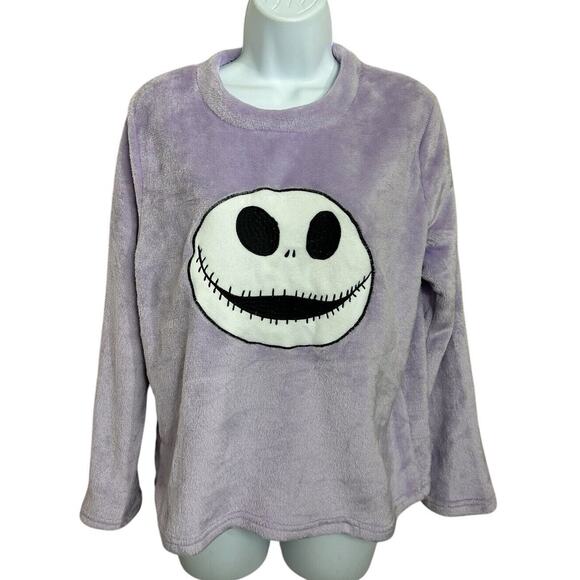 Women's Disney 100 Nightmare Before Christmas Jack Skellington Top Sz M Purple - Picture 6 of 6
